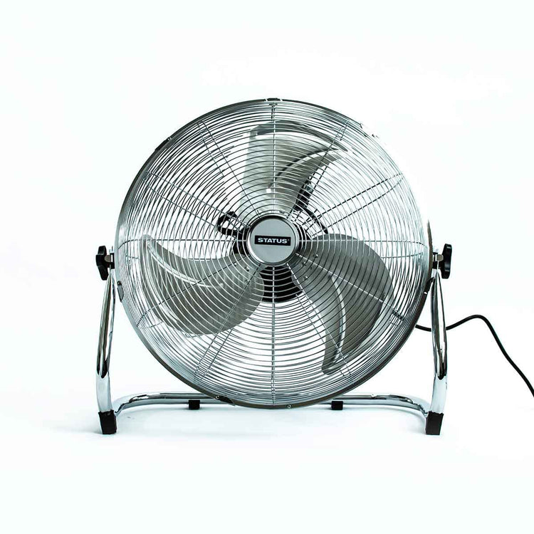 Status Floor Fan | 18 Inch Portable Fan | 3 Speed Adjustable Angle Fan | Chrome | S18CFLOORFAN1PKB