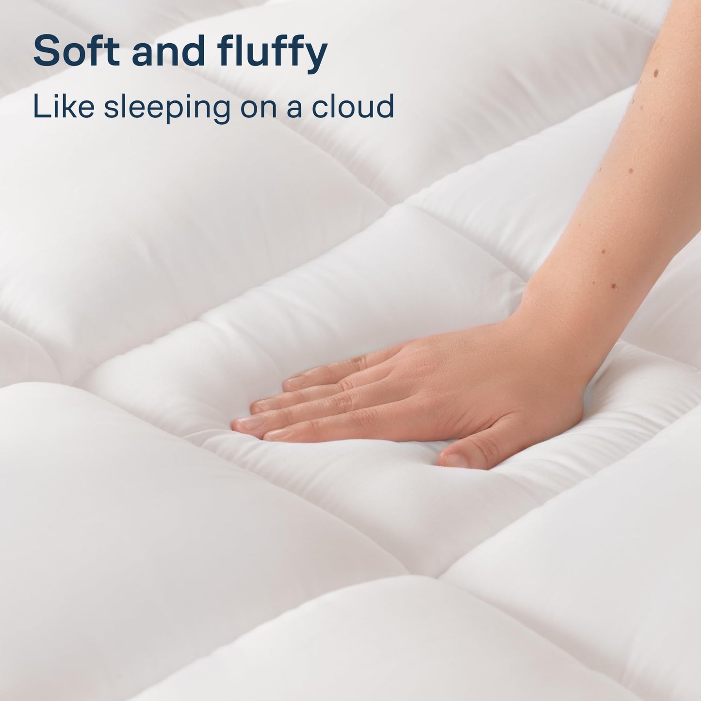 Niagara Cotton Single Mattress Topper - 2.5 cm Thick Breathable Pillow Top Mattress Pad for Back Pain Relief - Pocket Topper Fits 20-50 cm Mattress