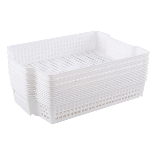 Xowine 6-Pack Stackable Paper Trays with Handles, Modern Desktop Organizer
