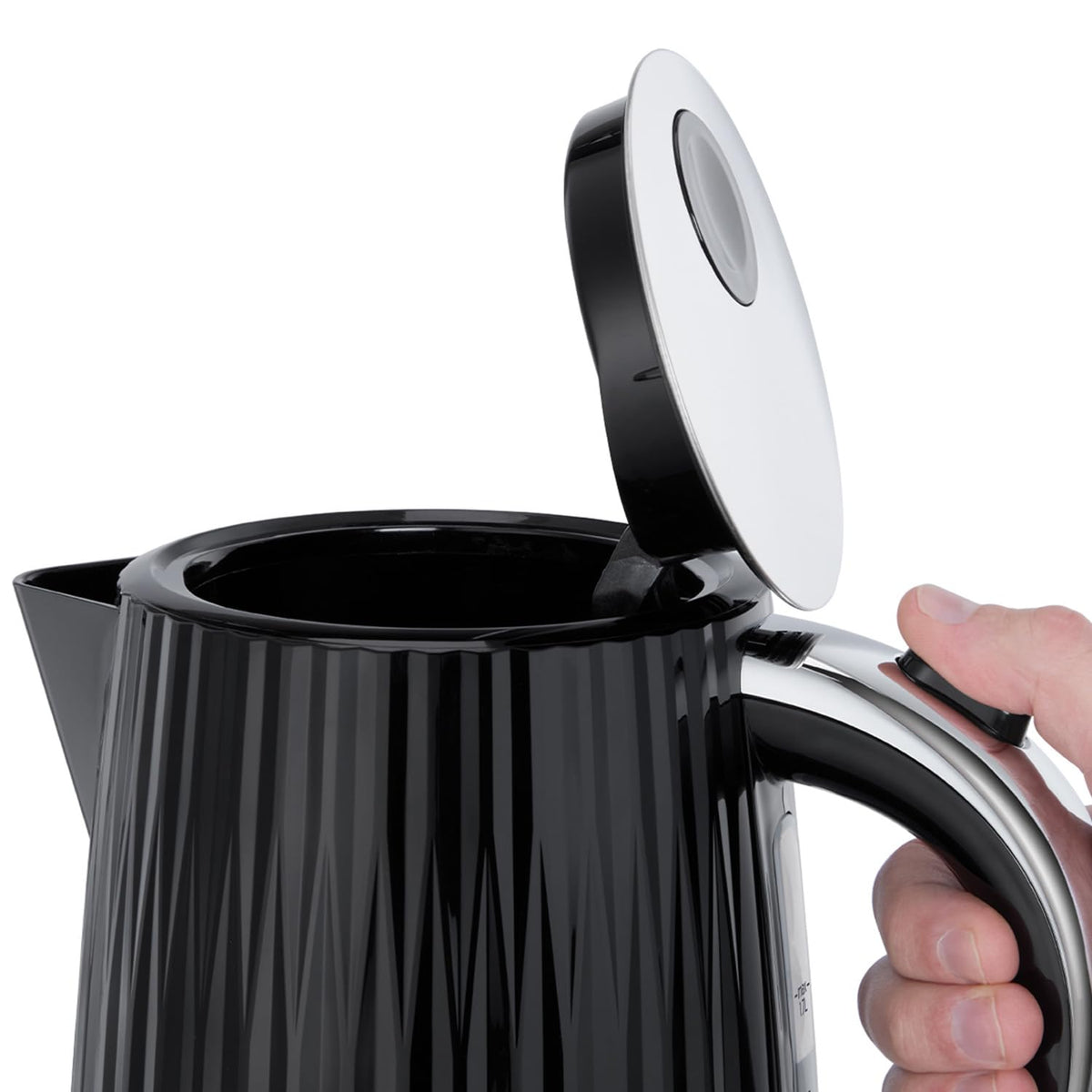 Russell Hobbs Electric Kettle (Hot Water, Tea or Coffee, 1.7L, Push to open lid, Perfect pour spout, Removable washable filter, Illuminated switch,