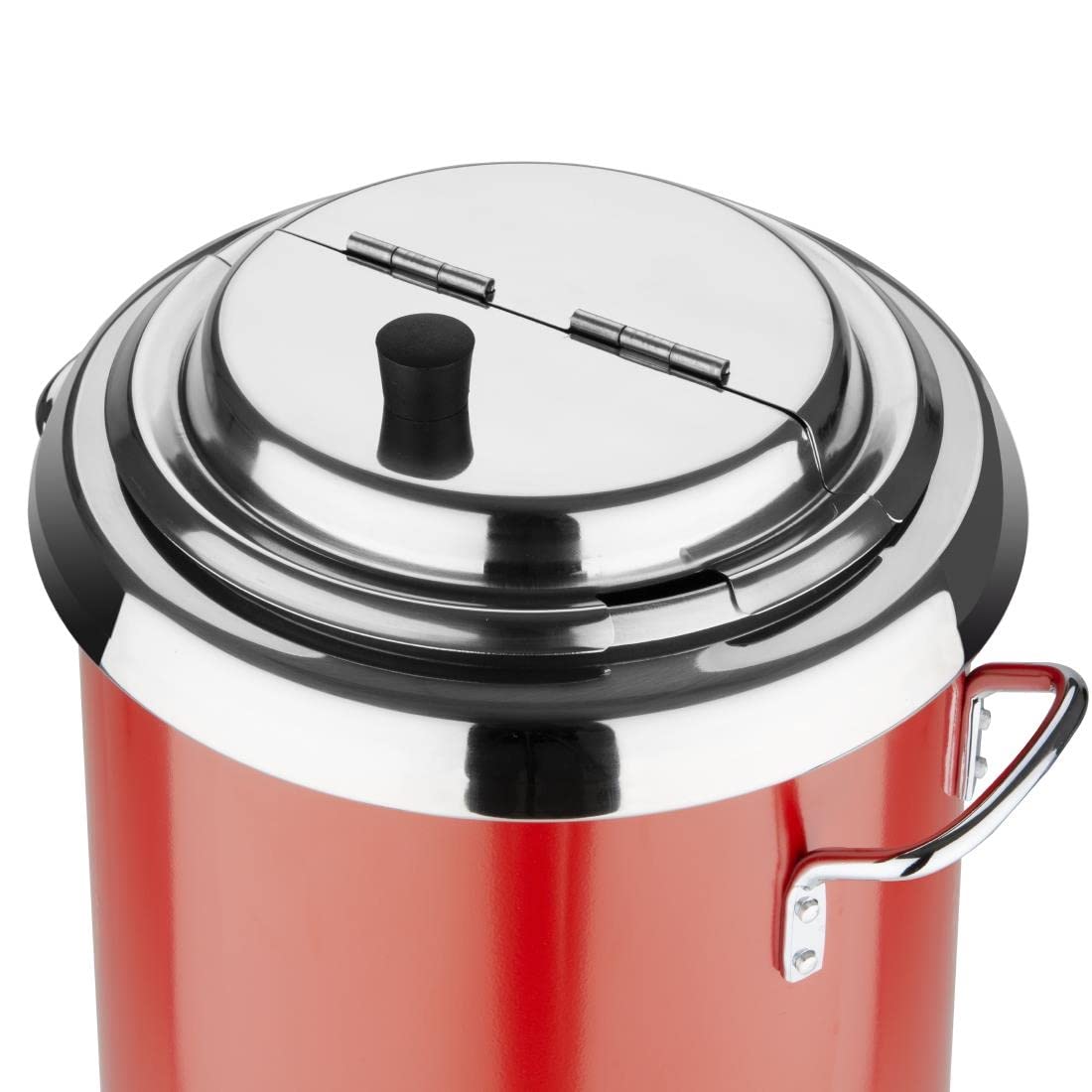 Buffalo Red Soup Kettle with Handles 57L / 348X255mm Stainless Steel Electric