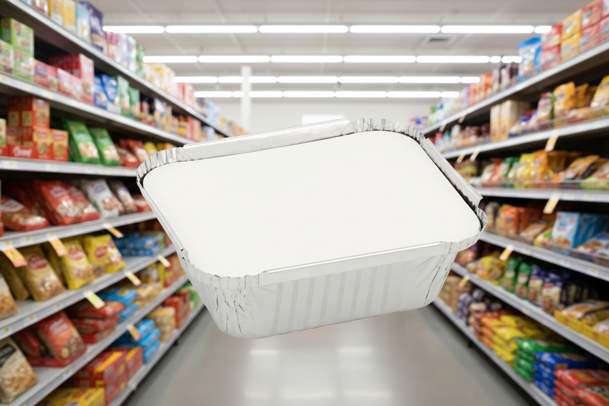 40 x Chefs Kitchen Foil Containers & Lid 4X5 Inches