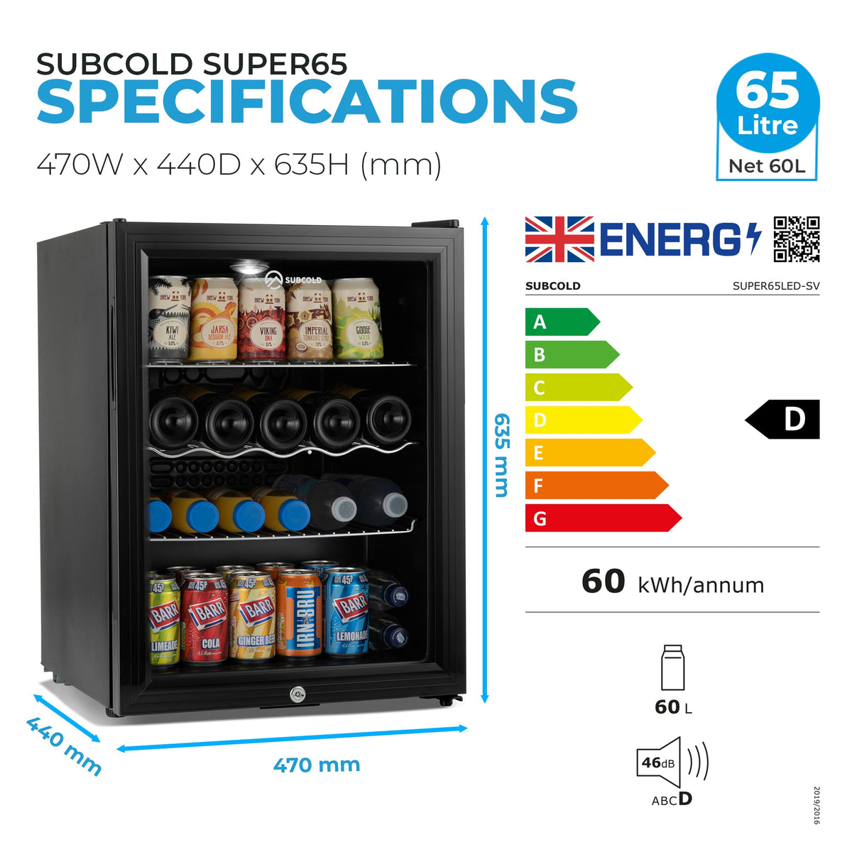 Subcold Super65 LED Beer Fridge