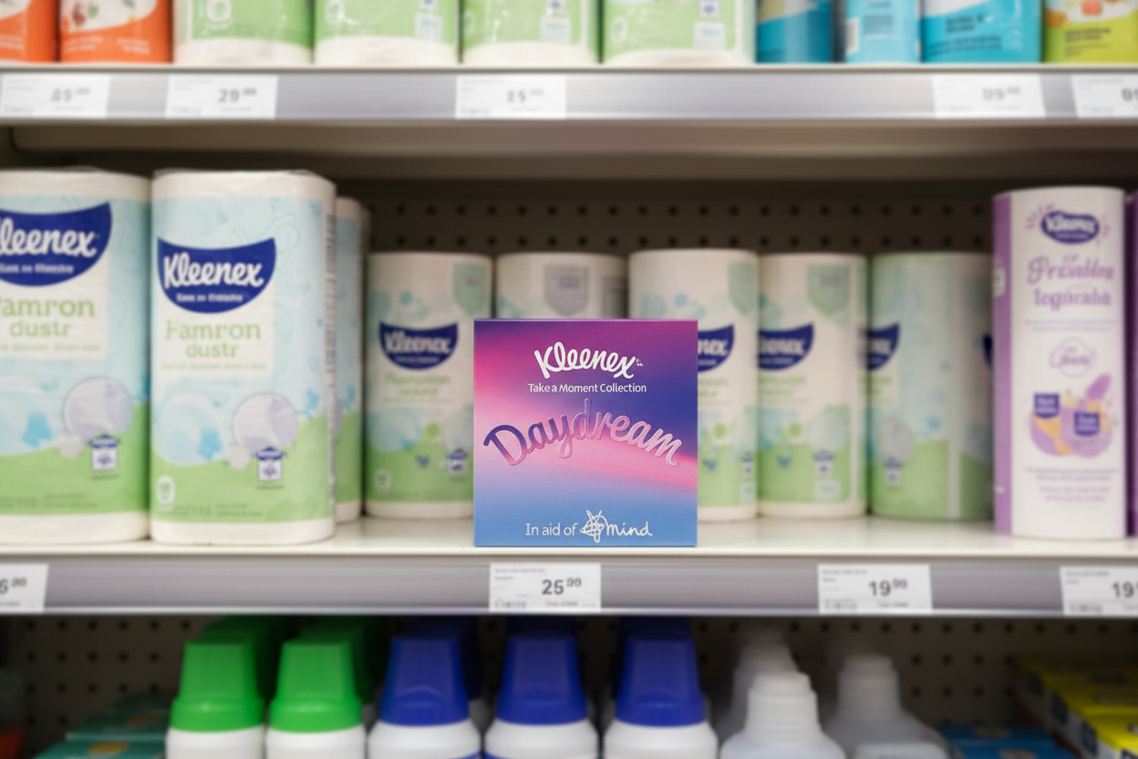 12 x Kleenex Supporting Mind - Single Cube Tissue Box