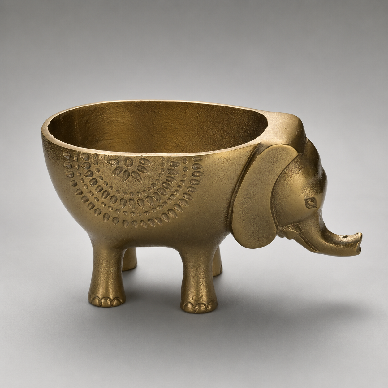 Elephant Indoor Planter | Brass Finish Animal Plant Pot