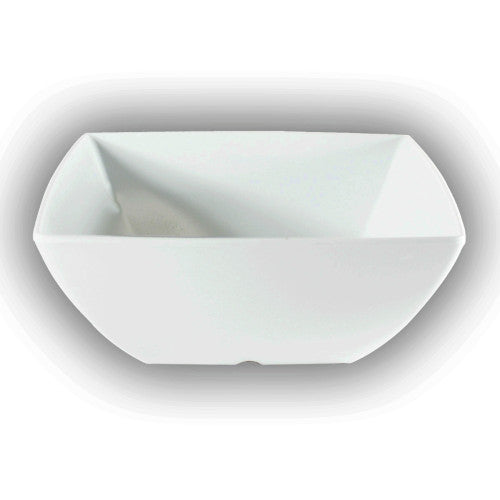 Classic Square Melamine White Bowl 651ml / 22oz - Pack of 12