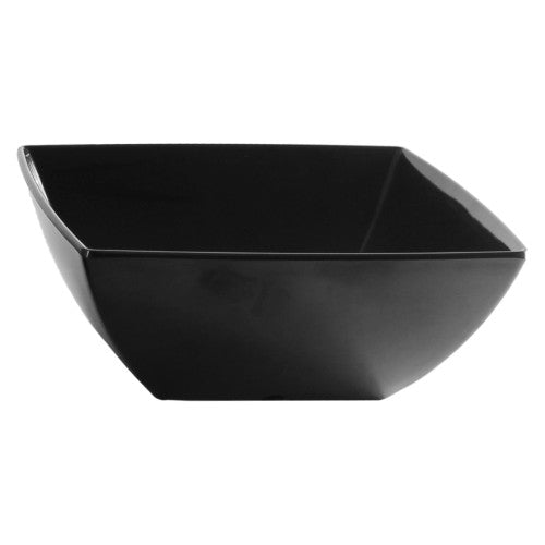 Classic Square Melamine Black Bowl 2700ml / 90oz - Pack of 12