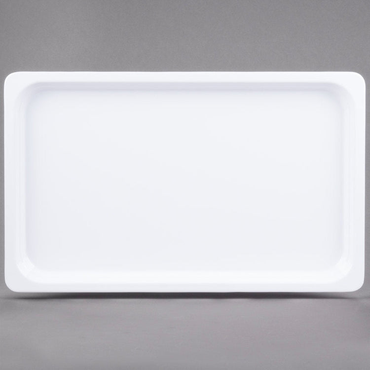 Full Size 1/1" Deep White Anti-Jam Melamine Food Pan