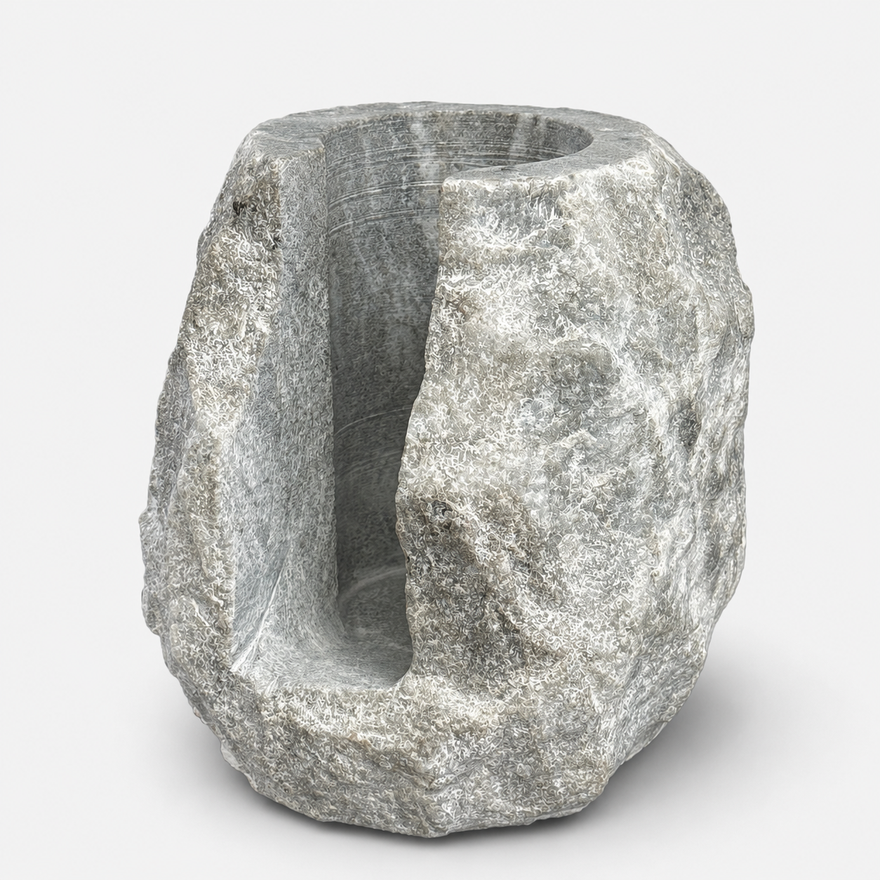 Solid Marble Wine Bottle Holder | Handcrafted Stone Wine Cooler