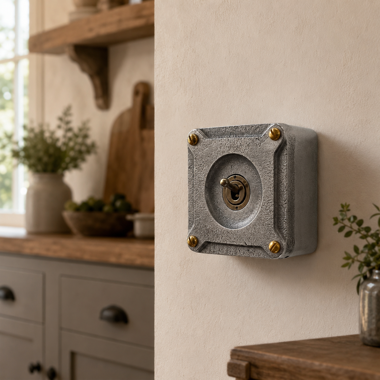 Single Gang Solid Cast Metal Toggle 2 Way Light Switch – Industrial Conduit