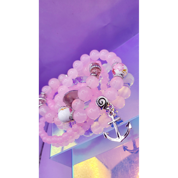 Charm Ceramic Beaded Bracelet Set