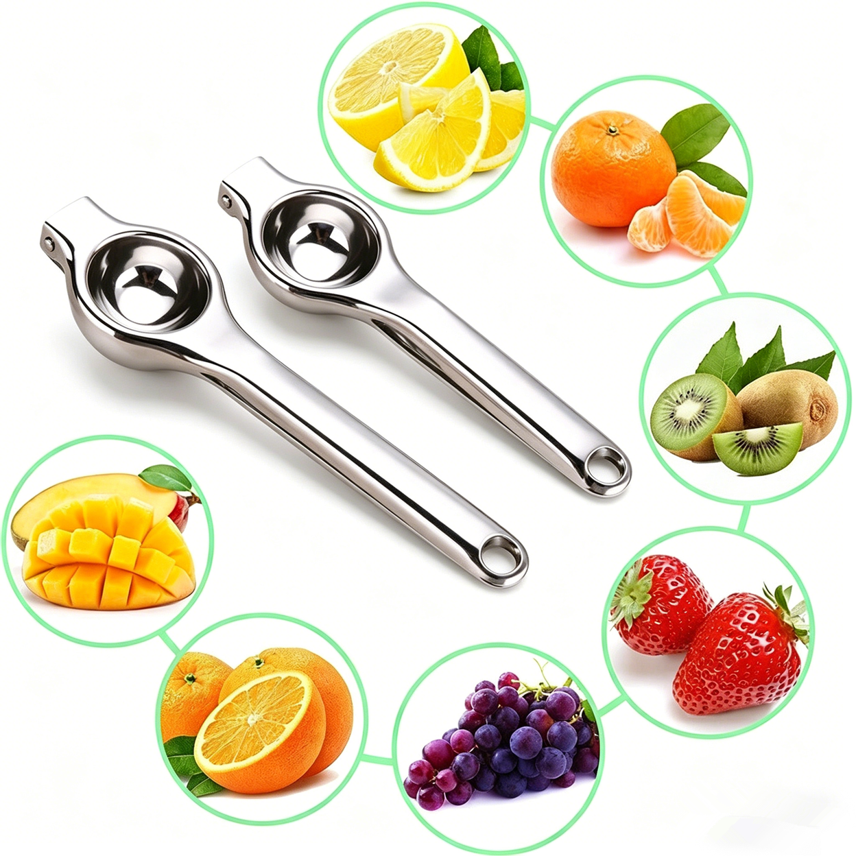 2x Portable Lemon Orange home Squeezer Manual Juicer Squeezer