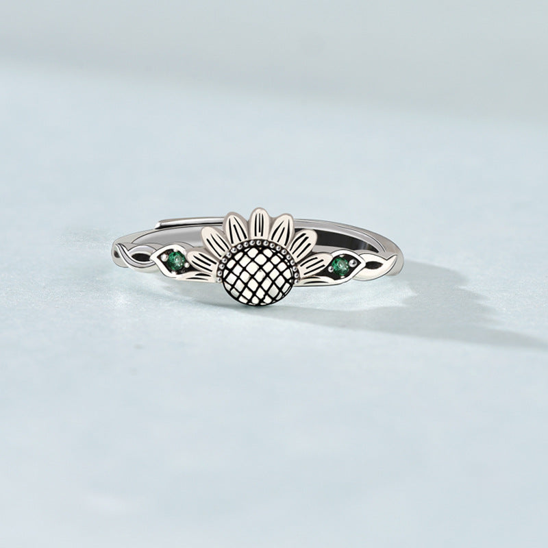 Valentine's Day Gift Girlfriend Sen 925 Art Retro Ring