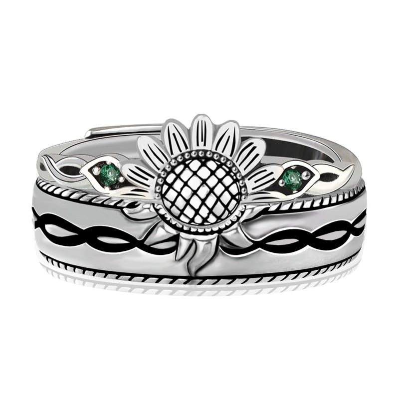 Valentine's Day Gift Girlfriend Sen 925 Art Retro Ring