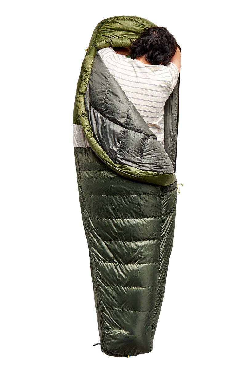 Sierra Designs Get Down 20°F (-7°C) 550-Fill DriDown Sleeping Bag - Long - Green/White