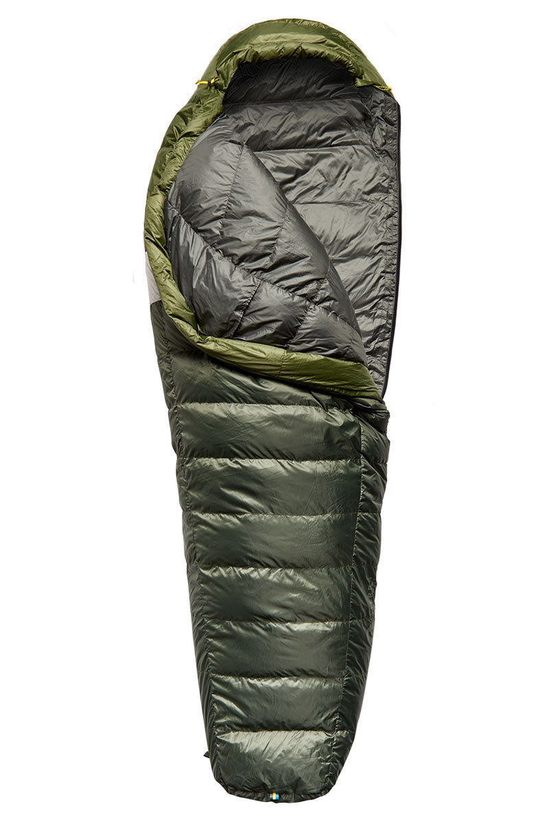 Sierra Designs Get Down 20°F (-7°C) 550-Fill DriDown Sleeping Bag - Regular - Green/White