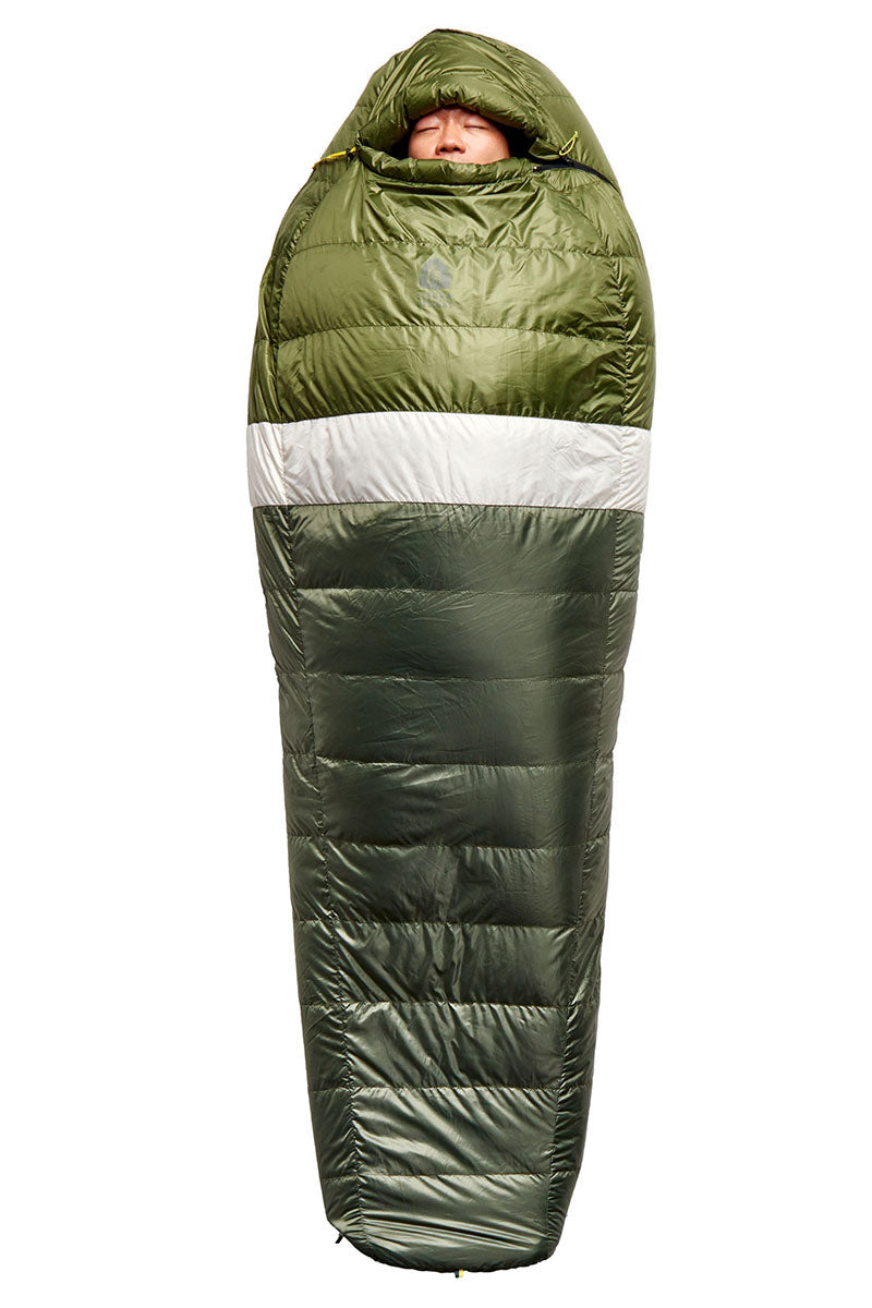 Sierra Designs Get Down 20°F (-7°C) 550-Fill DriDown Sleeping Bag - Regular - Green/White