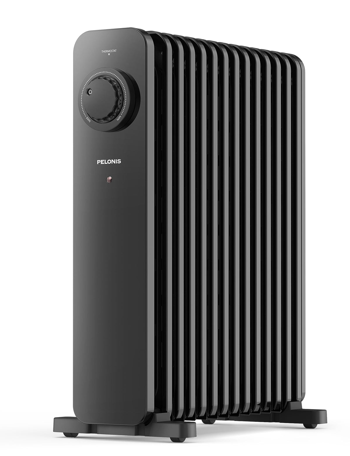 PELONIS PHOENIX 13M Oil Filled Radiator 2500W, Silent Space Heater - 13 Fins with Adjustable Thermostat, Black