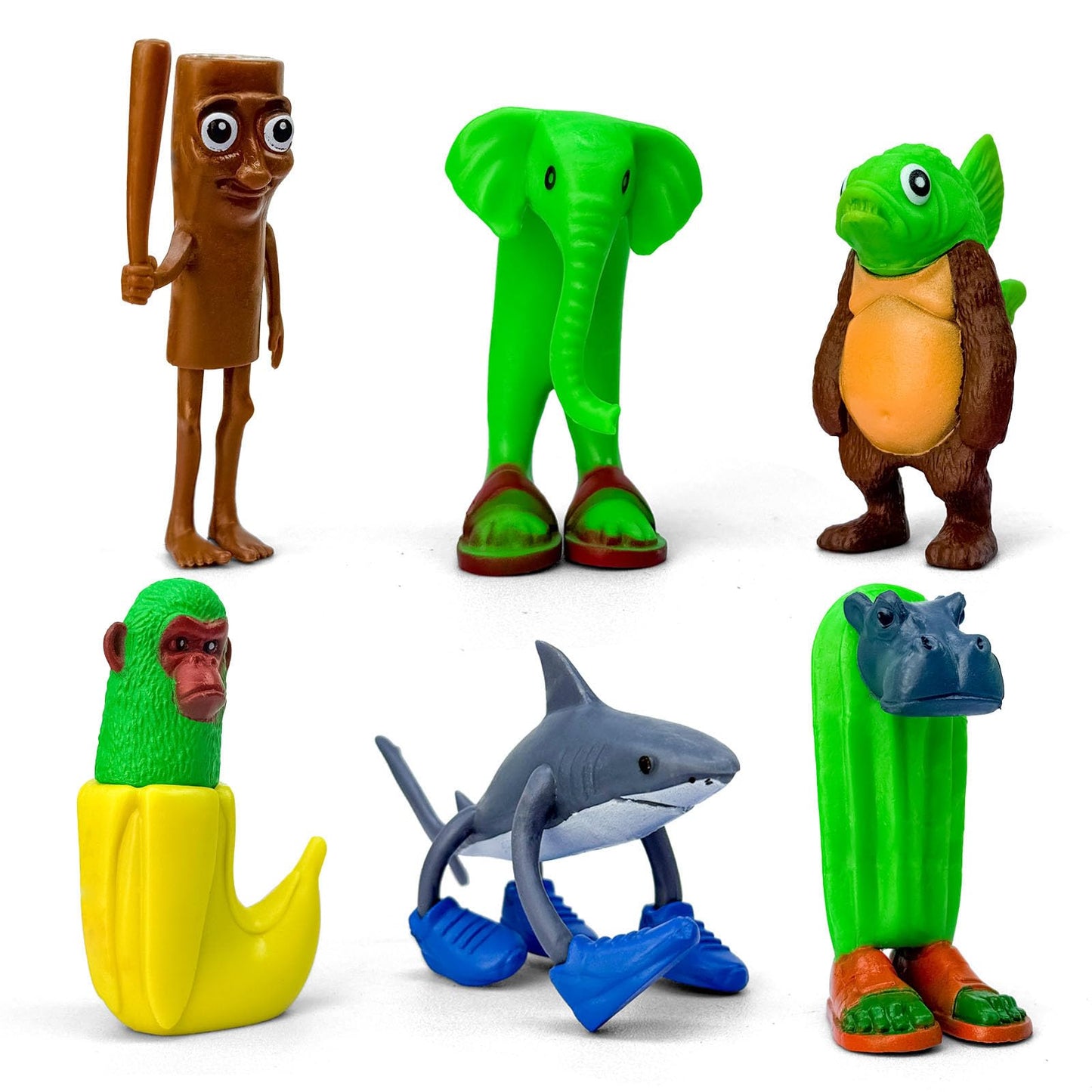 8 Pcs Italian Brainrot Action Figures, Tralalero Travala Toy Set Tralalero Travala, Tung Tung Tung Sahur, Brr Brr Patapim - Brainrot Fidget Toys, Decorations Gifts for Office Room Figurine Decoration