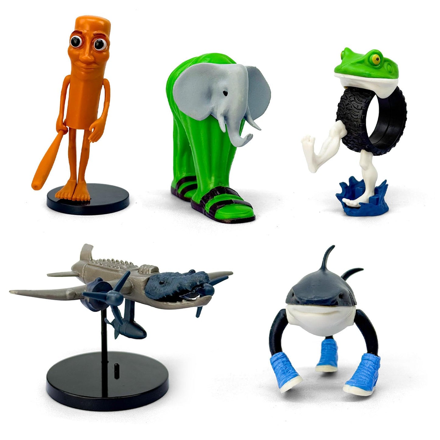 8 Pcs Italian Brainrot Action Figures, Tralalero Travala Toy Set Tralalero Travala, Tung Tung Tung Sahur, Brr Brr Patapim - Brainrot Fidget Toys, Decorations Gifts for Office Room Figurine Decoration
