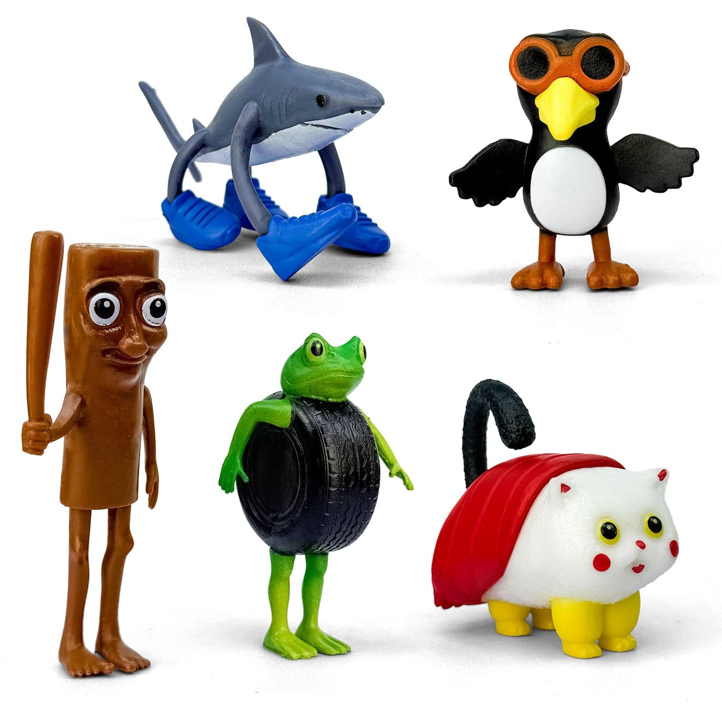 8 Pcs Italian Brainrot Action Figures, Tralalero Travala Toy Set Tralalero Travala, Tung Tung Tung Sahur, Brr Brr Patapim - Brainrot Fidget Toys, Decorations Gifts for Office Room Figurine Decoration