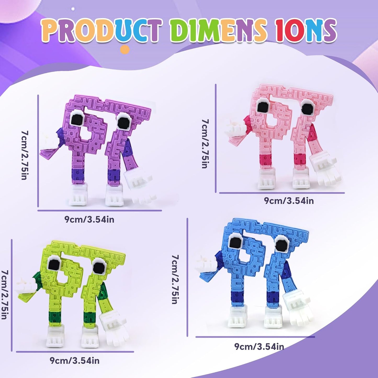 Steal a Brainrot 67 Meme Collectible Figure, Flexible Mini Character Statue (4 pieces)