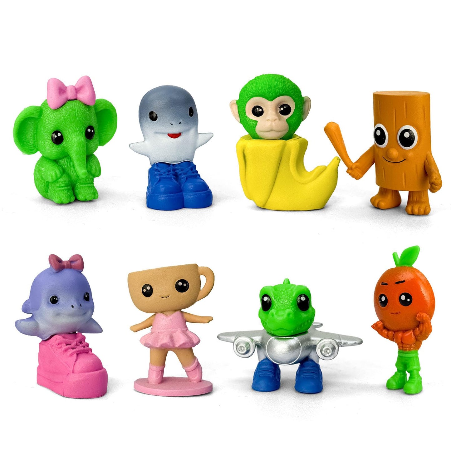 8 Pcs Italian Brainrot Action Figures, Tralalero Travala Toy Set Tralalero Travala, Tung Tung Tung Sahur, Brr Brr Patapim - Brainrot Fidget Toys, Decorations Gifts for Office Room Figurine Decoration