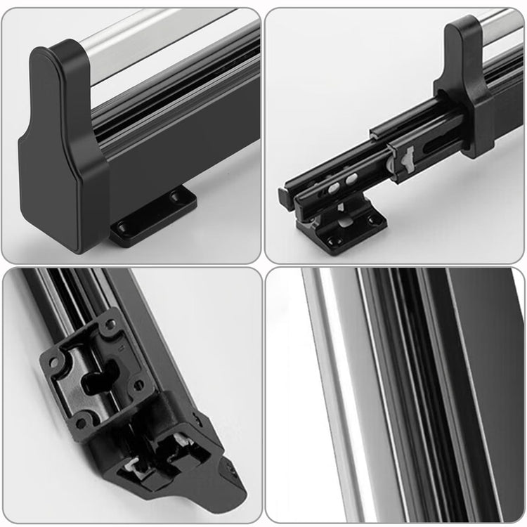 Pull Out Clothes Hanger Rail Rack, Adjustable Heavy Duty Steel Clothes Storage Hanger Rack Bar for Wardrobe (Black 397mm)
