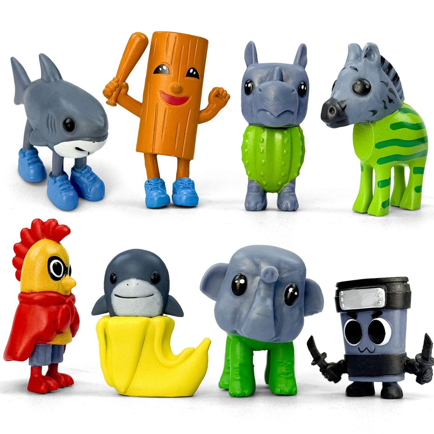 8 Pcs Italian Brainrot Action Figures, Tralalero Travala Toy Set Tralalero Travala, Tung Tung Tung Sahur, Brr Brr Patapim - Brainrot Fidget Toys, Decorations Gifts for Office Room Figurine Decoration