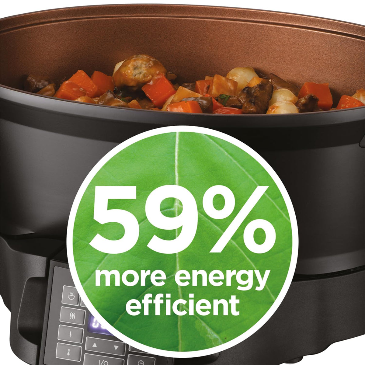 Russell Hobbs Good-to-Go 6.5L Electric Multicooker - 8 Digital functions Sear, Slow Cook, Steam, Boil, Keep warm & Roast, Cast aluminium housing,