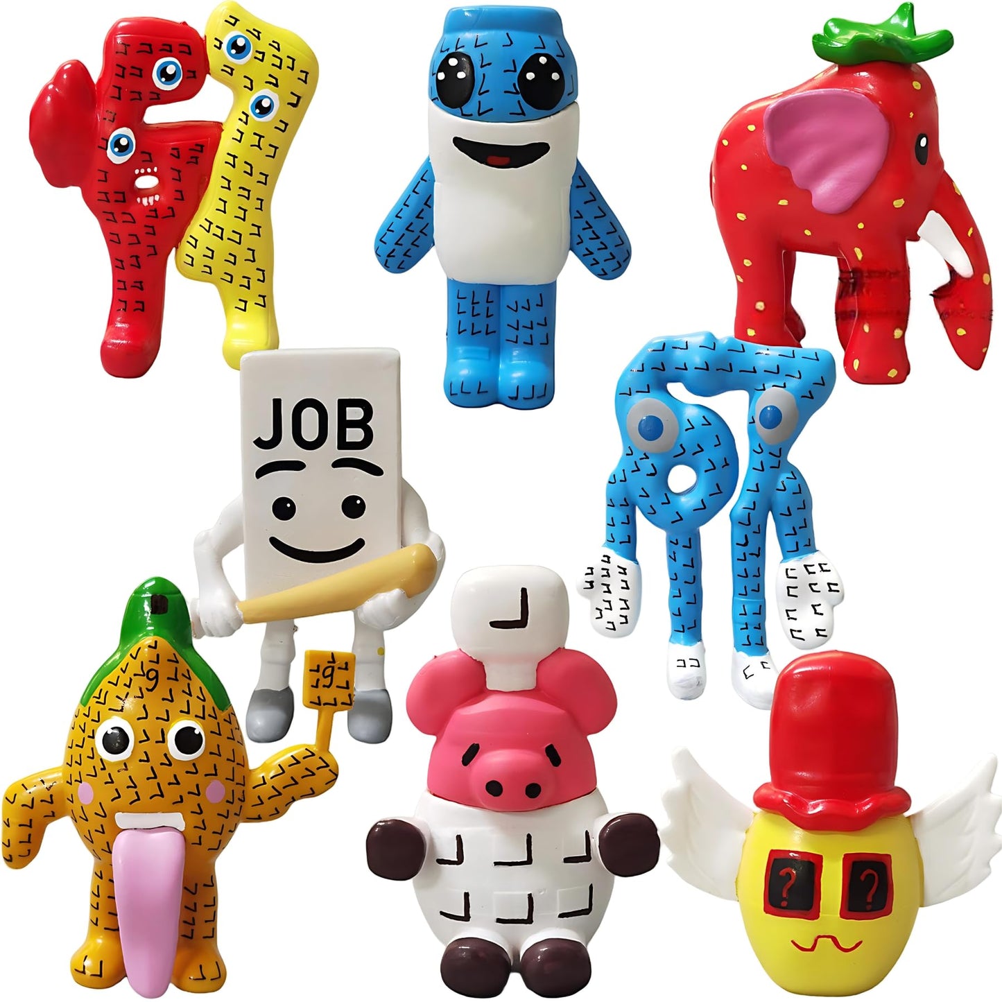 Steal a Brainrot 67 Meme Collectible Figure, Flexible Mini Character Statue (4 pieces)