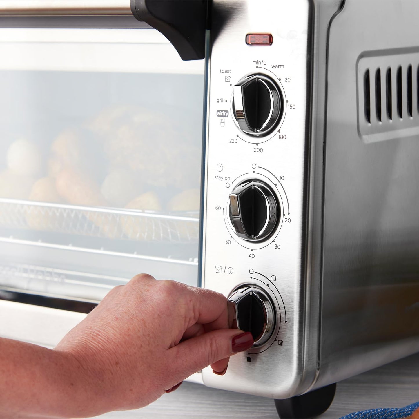Russell Hobbs 20L Oven 5-in-1 Rapid Hot Air Fryer, Mini Oven, Grill, Toaster, Warming Function, Timer, Energy Saving, Pizza Diameter 30cm, Incs.