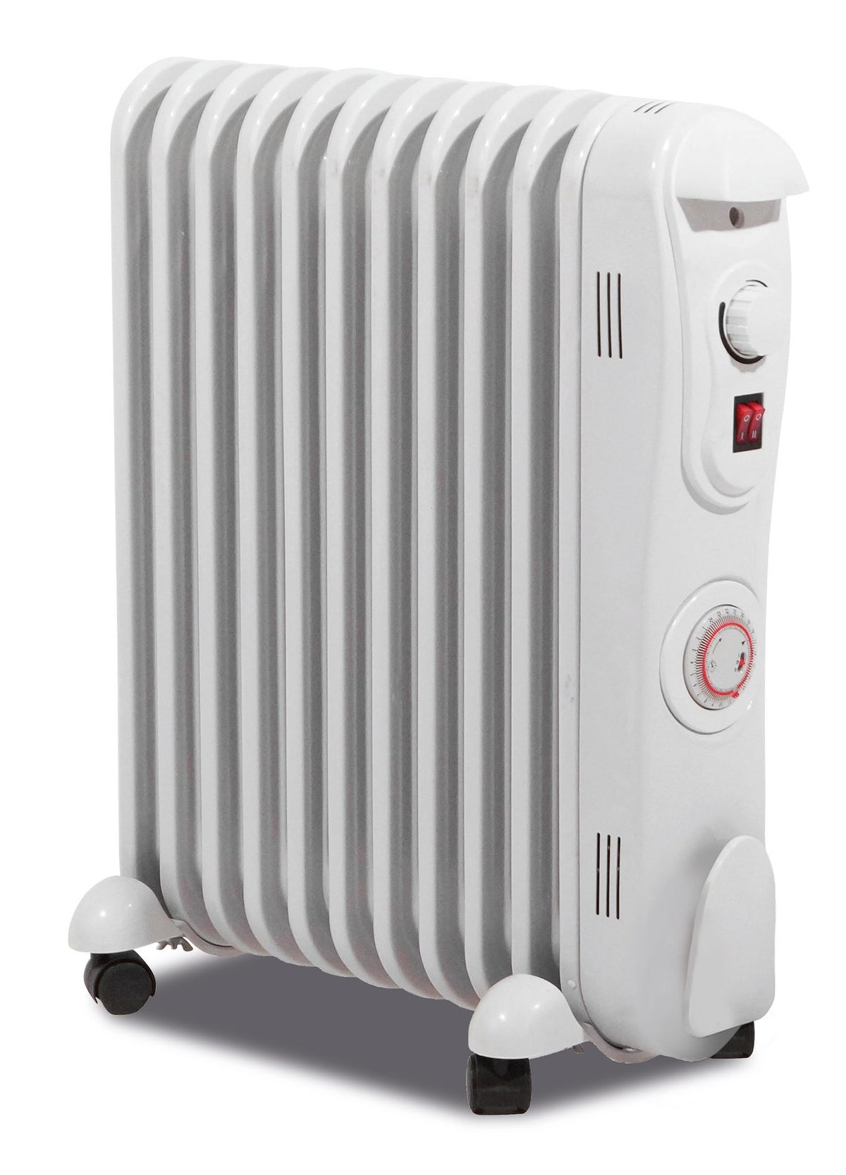 Prem-I-Air 2500W (2.5KW) Oil-Filled Radiator ? 11-Fin Energy-Efficient Free-Standing Electric Heater with 3 Heat Settings, Adjustable Thermostat And