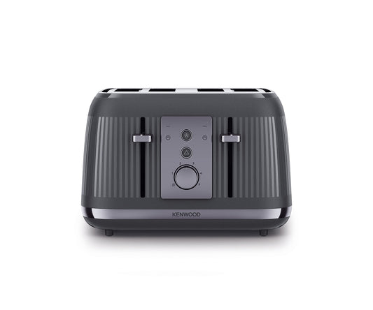 Kenwood Dusk Toaster, 4 Slot Toaster, Reheat, 5 Browning Settings, Defrost And Cancel Functions, Pull Crumb Tray, TFP30.000GY, 1800W, Slate Grey