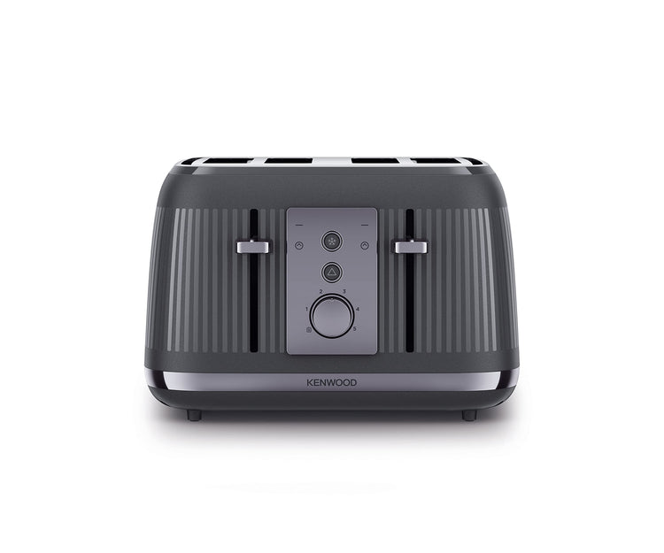 Kenwood Dusk Toaster, 4 Slot Toaster, Reheat, 5 Browning Settings, Defrost And Cancel Functions, Pull Crumb Tray, TFP30.000GY, 1800W, Slate Grey