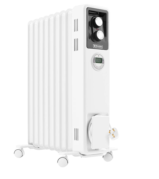 Dimplex ECR20Tie 2kW Portable Eco Radiator, Oil Free Column Heater, Freestanding Electric Heating Unit, Quiet Plug In Lightweight with Adjustable