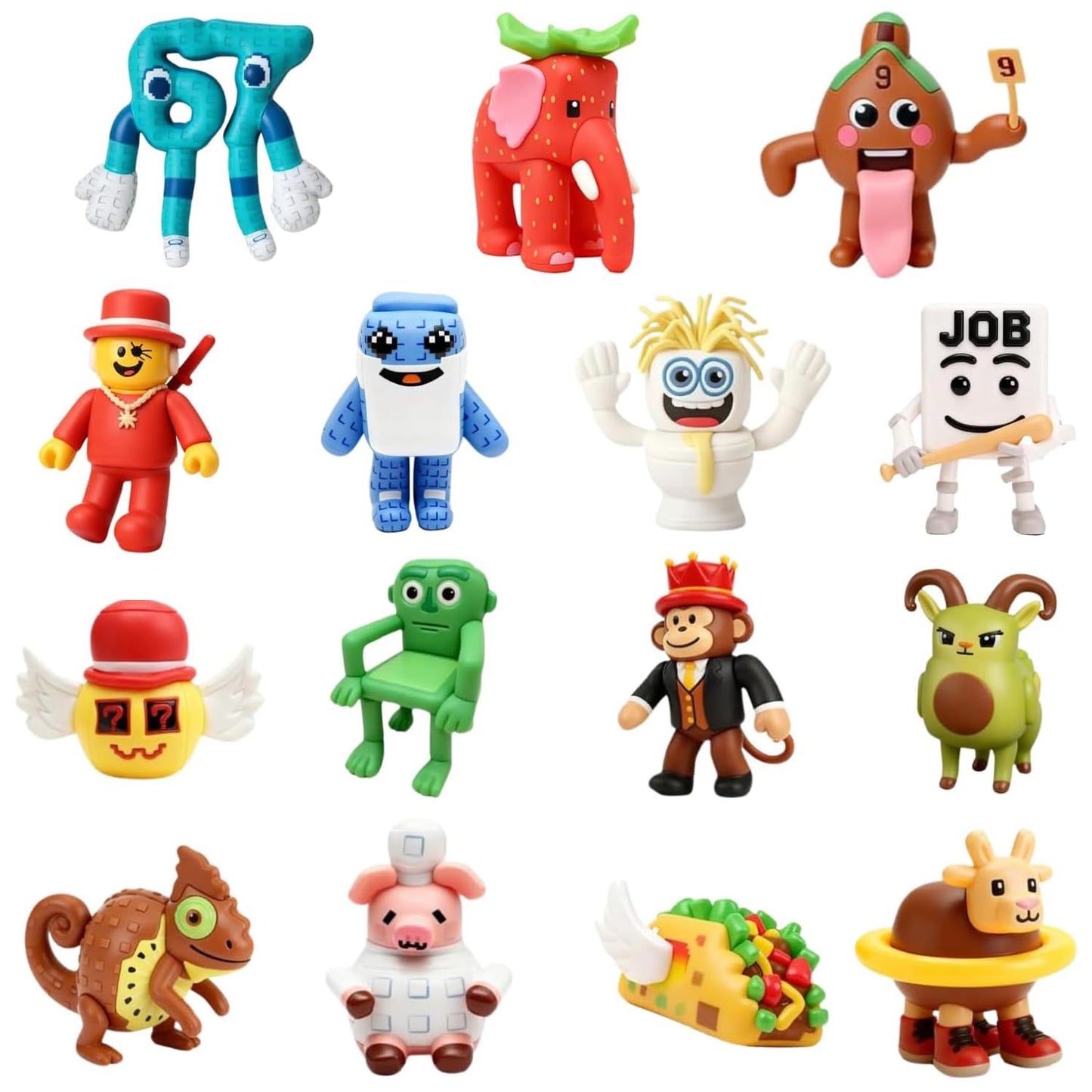 15 PCs Steal a Brainrot Toys Action Figure Set - 67 Collectible Los Tralaleritos Figures, Fan Gift Collection