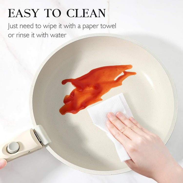 5-Piece Non-Stick Induction Cookware Set with Detachable Handle