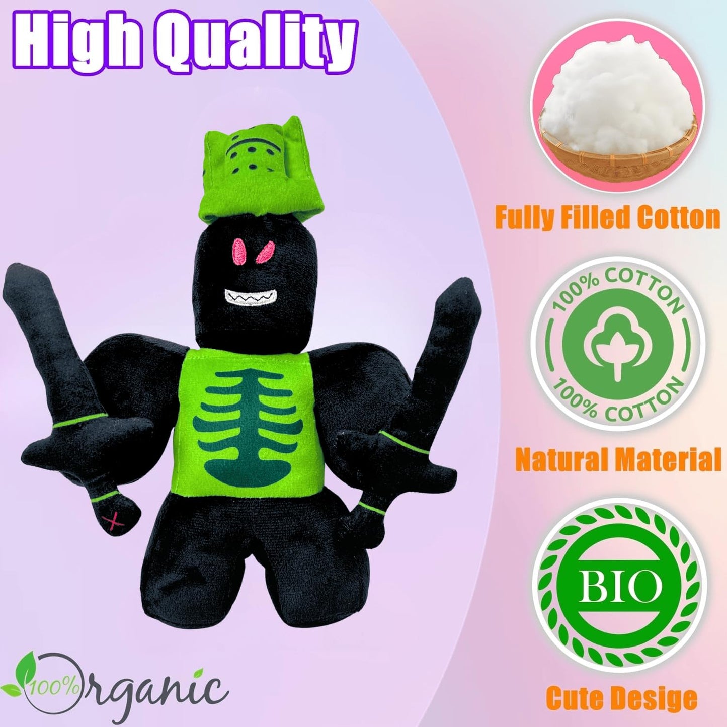 1x1x1x1 Plush Toys, Sword Killer Stuffed Animals Dolls, Collectible Plushies for Video Game Fans