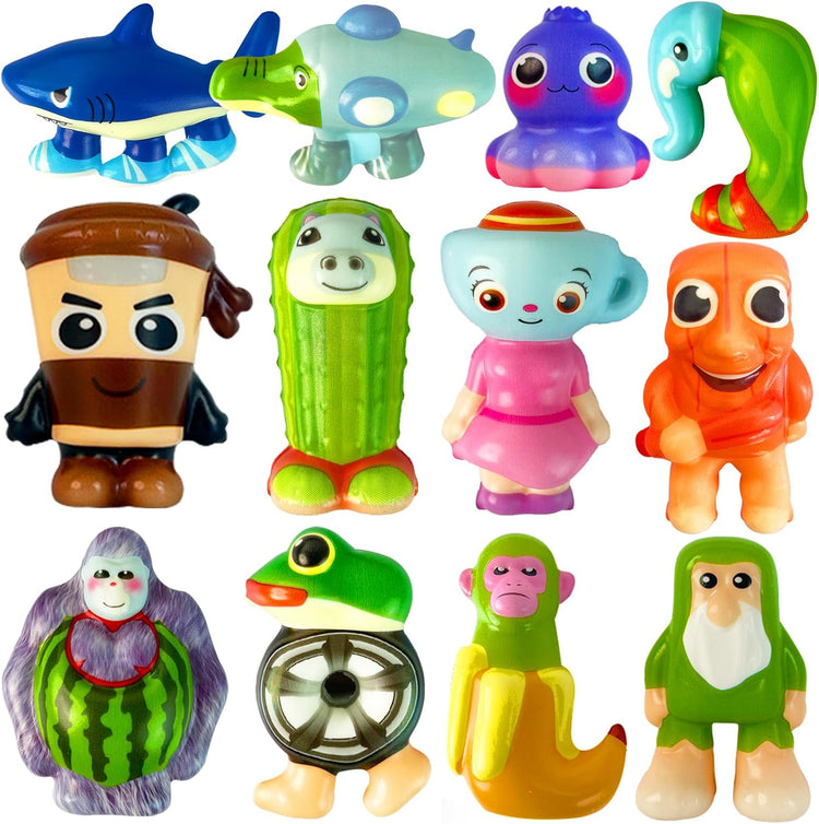 12 Pieces Italian Brainrot Steal a Brainrot Toys Bulk for Kids, Tralalero Tralala Squishy Toys, Meme Shark Squishy Stress Relief Sensory Toys, Valentines Day Gifts for Kids Birthday Party Favors Decorations