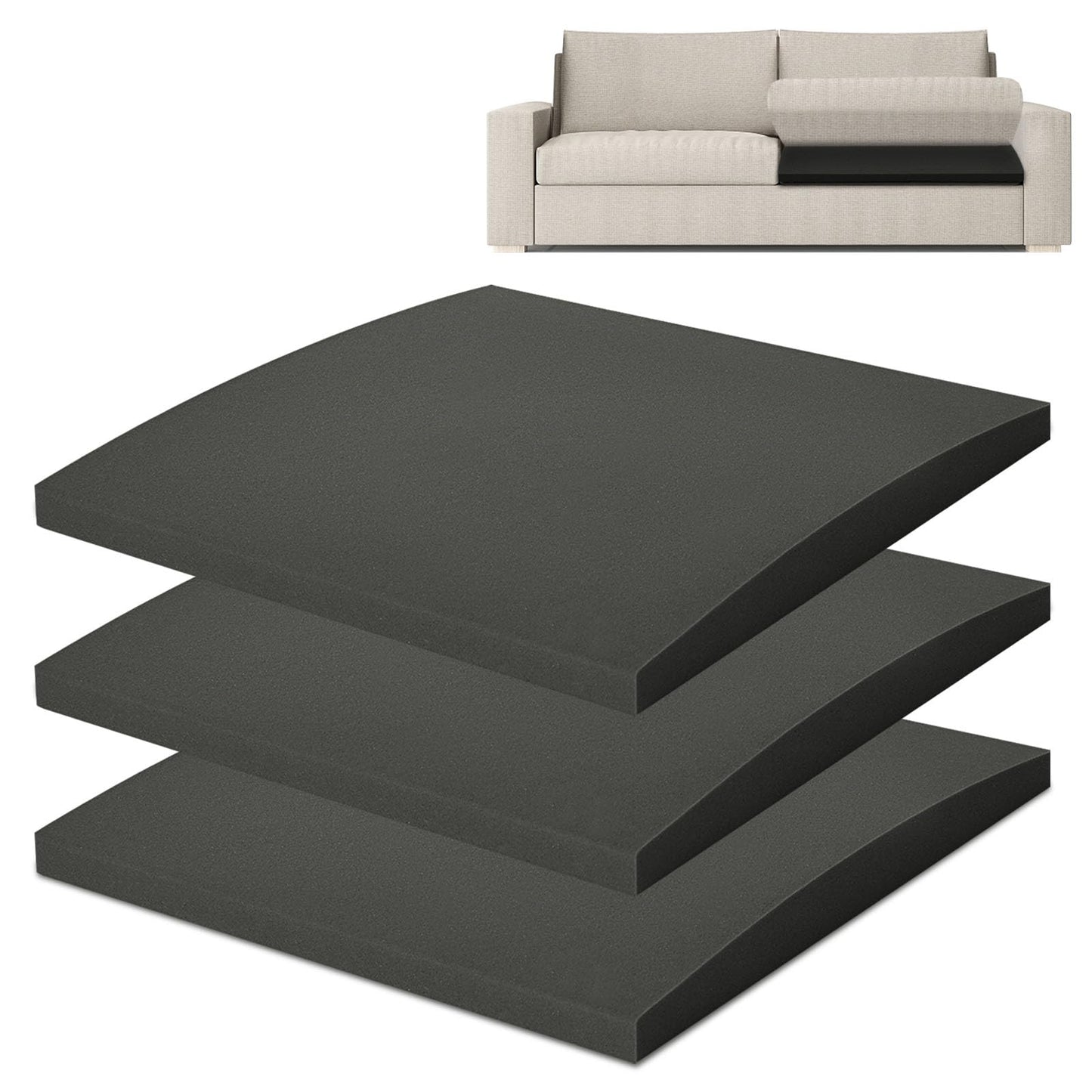 TANYOO Sofa Cushion Support for Sagging Seat Curve Furniture Seat Under Cushion Sag Repair -3Pack