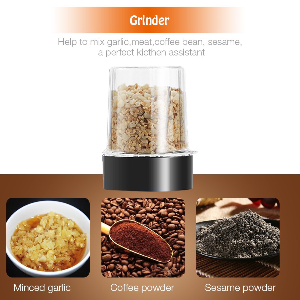 Blender Smoothie Maker, 700W Blender, Portable Food Chopper and Grinder, 570ml BPA Free Bottle, 300ml Grinder Cup, 1200ml Jug, Processor Blenders for