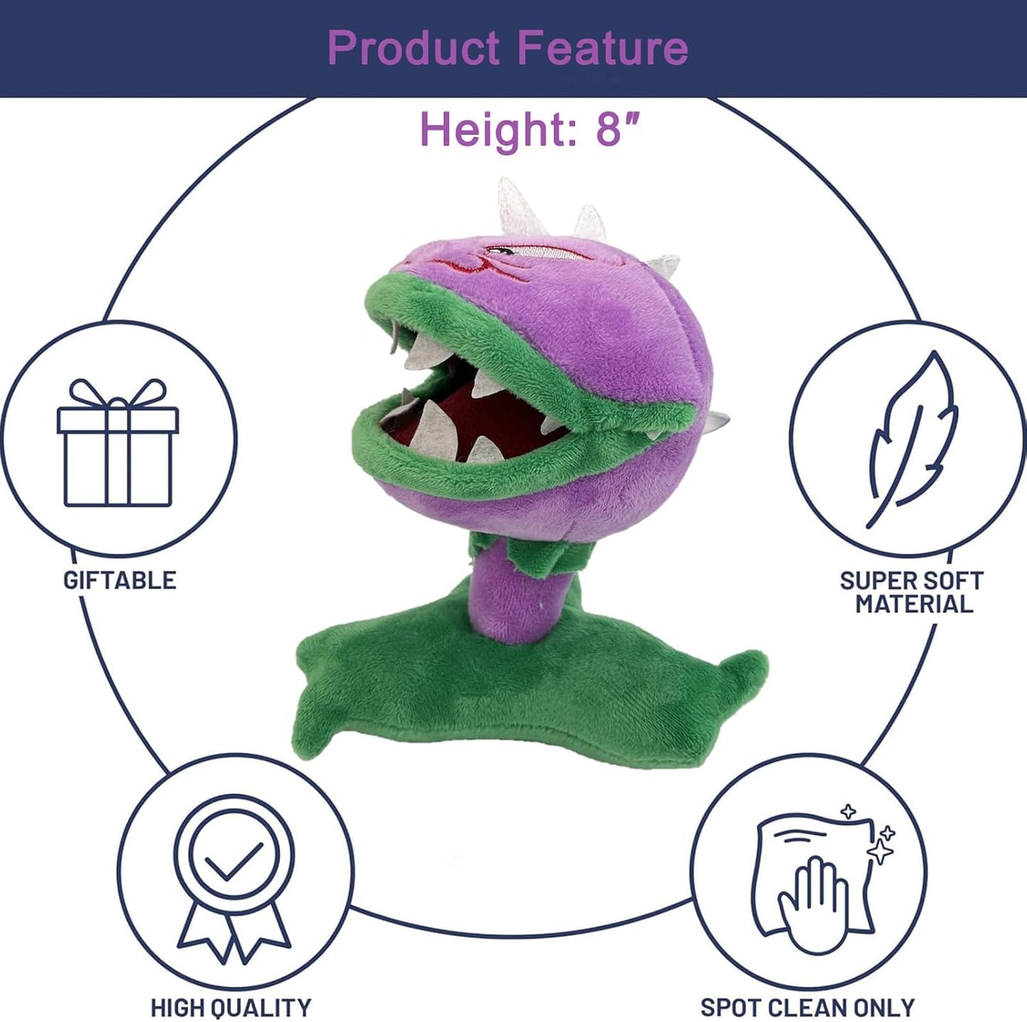 Plants vs Zombies Brainrot Plush Toys Chomper Plant Soft Figure Dolls