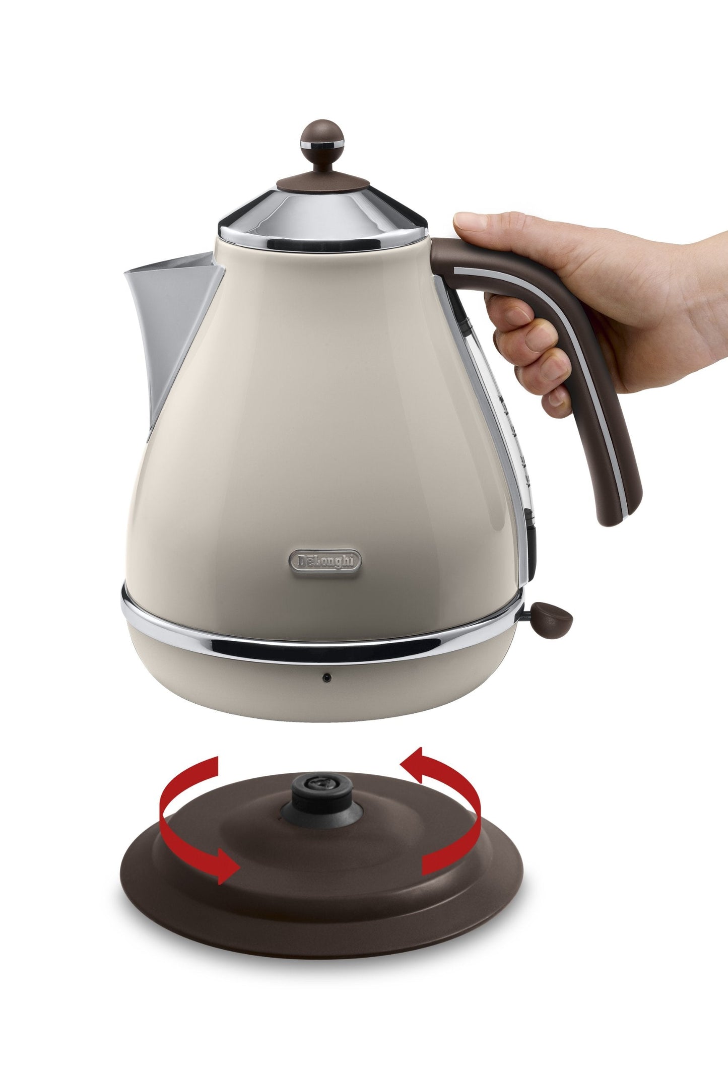 De'Longhi KBOV3001.BG Water Kettle, Plastic, 3000 W, 1.7 liters, Creme