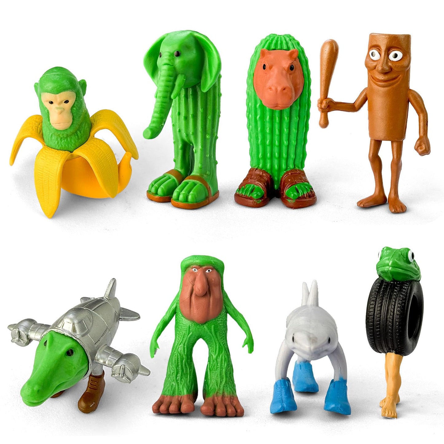 8 Pcs Italian Brainrot Action Figures, Tralalero Travala Toy Set Tralalero Travala, Tung Tung Tung Sahur, Brr Brr Patapim - Brainrot Fidget Toys, Decorations Gifts for Office Room Figurine Decoration