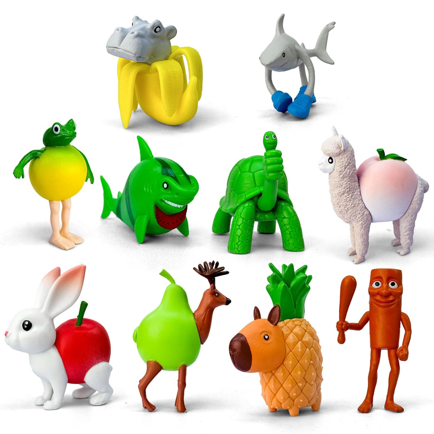 8 Pcs Italian Brainrot Action Figures, Tralalero Travala Toy Set Tralalero Travala, Tung Tung Tung Sahur, Brr Brr Patapim - Brainrot Fidget Toys, Decorations Gifts for Office Room Figurine Decoration