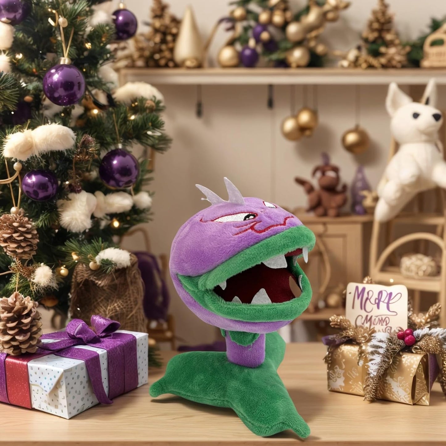 Plants vs Zombies Brainrot Plush Toys Chomper Plant Soft Figure Dolls