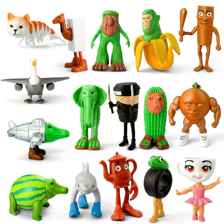 8 Pcs Italian Brainrot Action Figures, Tralalero Travala Toy Set Tralalero Travala, Tung Tung Tung Sahur, Brr Brr Patapim - Brainrot Fidget Toys, Decorations Gifts for Office Room Figurine Decoration