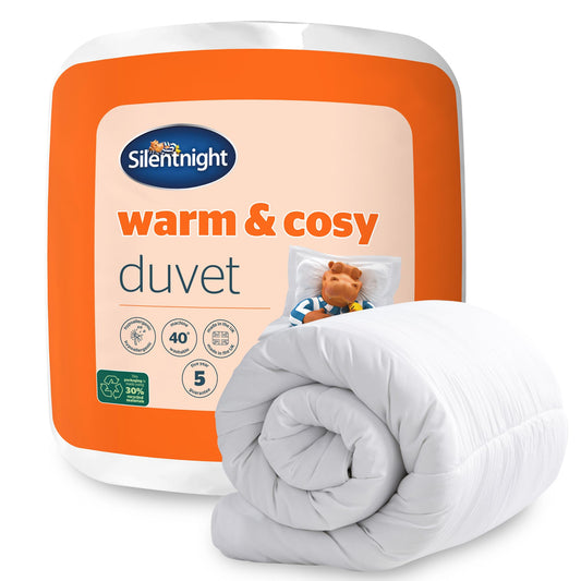 Silentnight Warm and Cosy Double Decker Duvet - 18 Tog Winter Warm Cosy Thick Quilt Hypoallergenic and Machine Washable - Two Duvet Layers Retains