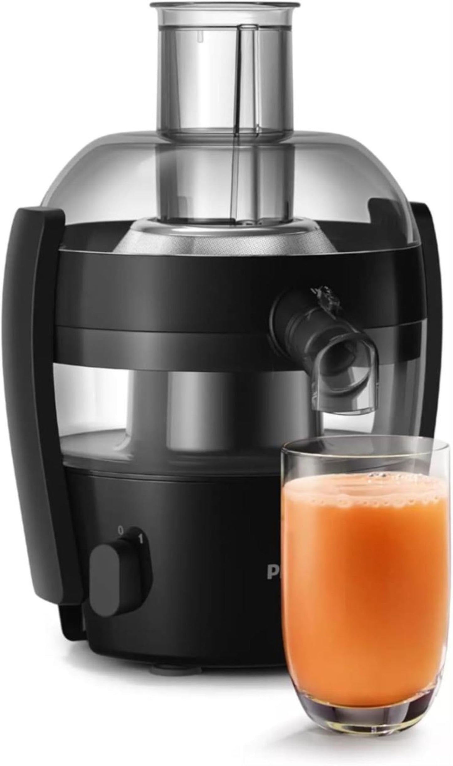Philips Viva Collection Compact Juicer, 1.5 Litre, 500 Watt, Quick Clean Technology, Drip Stop, Dishwasher Safe Parts, See-through Pulp Container,